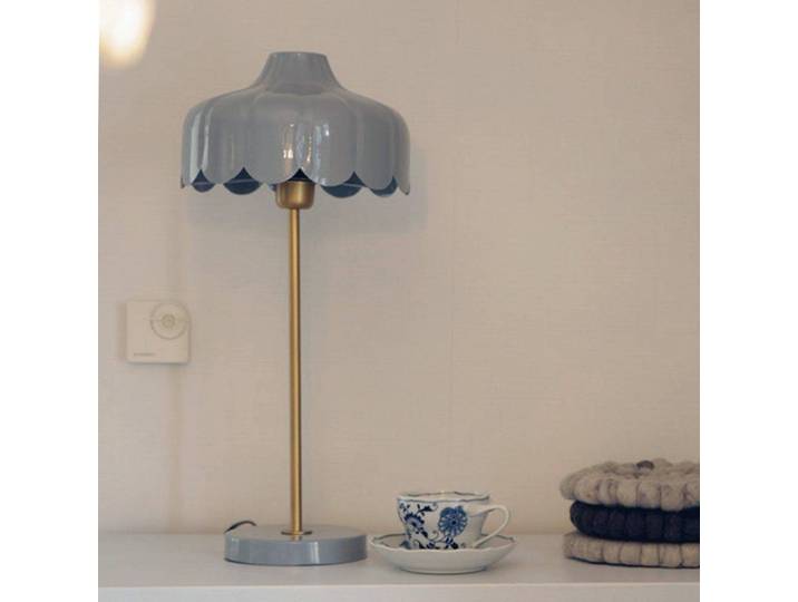PR Home Tischlampe Wells, blau, für Wohn- / Esszimmer, Metall, Tischlampe