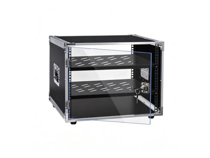 Audio Rack, Rack-Mount Stereo-Ständer mit Stauraumschrank-Design Verstellbare ablagen, kabelmanagement, vibrationsisolierendes design, für heimkino und audiobereiche