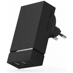 Native Union Smart Charger (45 W, 3 Ports), USB Ladegerät, Schwarz