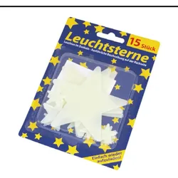 Leuchtsterne Deko Kinderzimmer Schlafzimmer Nachtleuchtende Wandsticker Set 15