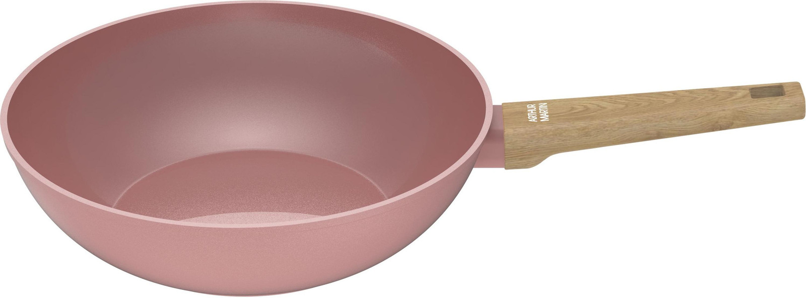 Arthur Martin Wok AM4944 met keramische coating, 28 cm, Roze