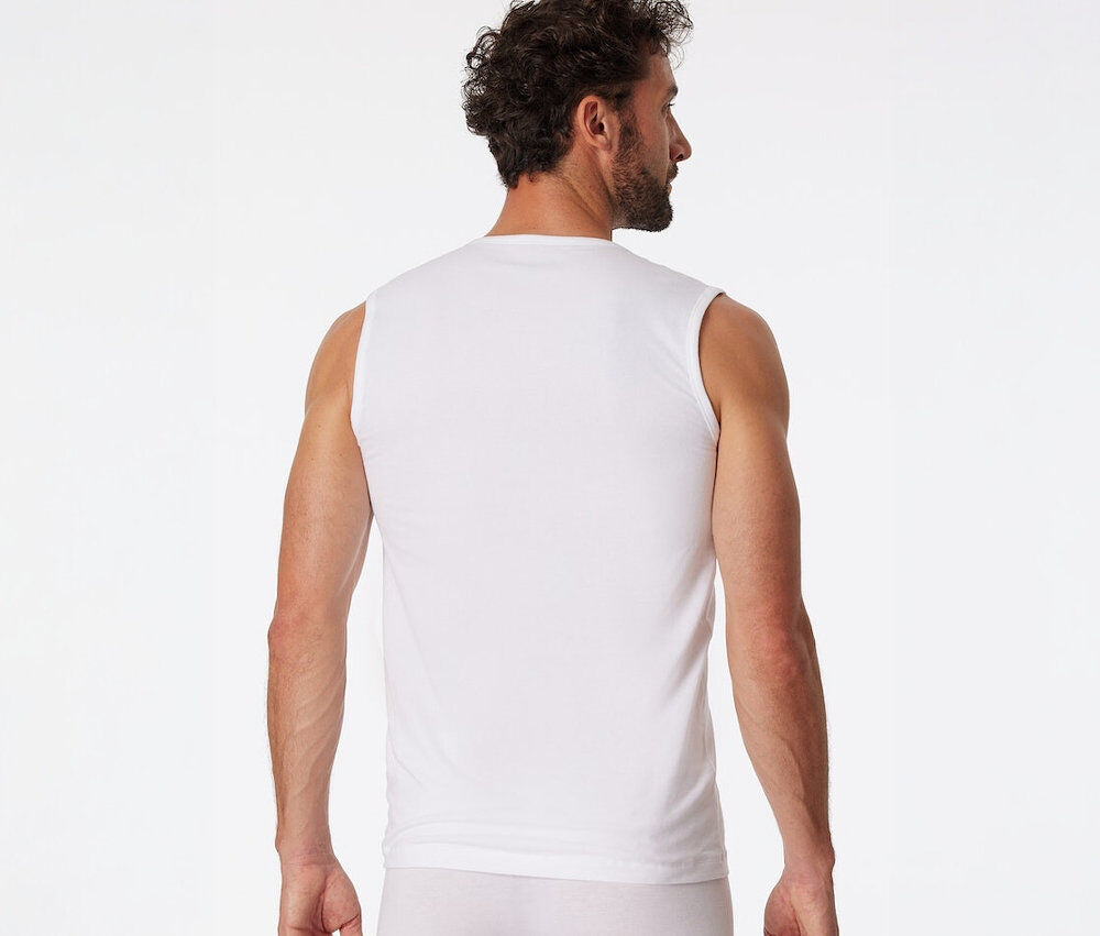 2 Schiesser Tanktops - Herren - Gr. S/4 - weiss
