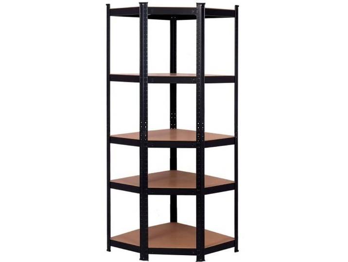 Étagère d' Angle Rangement à 5 Niveaux Catter House Hans Plus Étagère Réglable 70x40x180 cm Charge Lourde 875 Kg Cadre Acier