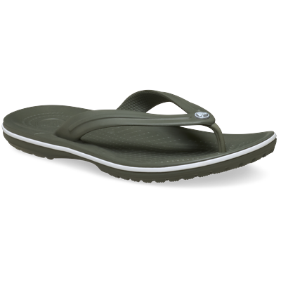 Zehentrenner CROCS "Crocband Flip", Damen, Gr. 43, Croslite™, dusty olive, Schuhe Zehentrenner, Sommerschuh, Schlappen, Poolslides, Dianette, zum Baden
