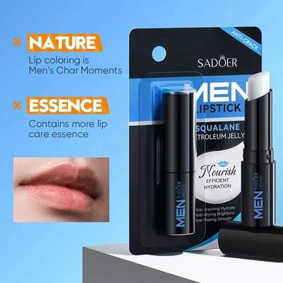 Inspired Finds SADOER Men's Lip Balm Hydrating Anti Cracking Lip Balm For Repairing And Nourishing Dry Lips squalane