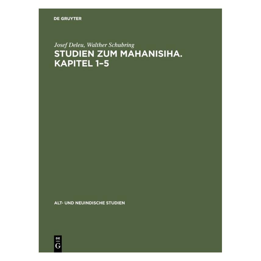 De Gruyter Studien zum Mahanisiha, Kapitel 1-5 (Deutsch, Hardcover, Josef Deleu, Walther Schubring) (67759506)