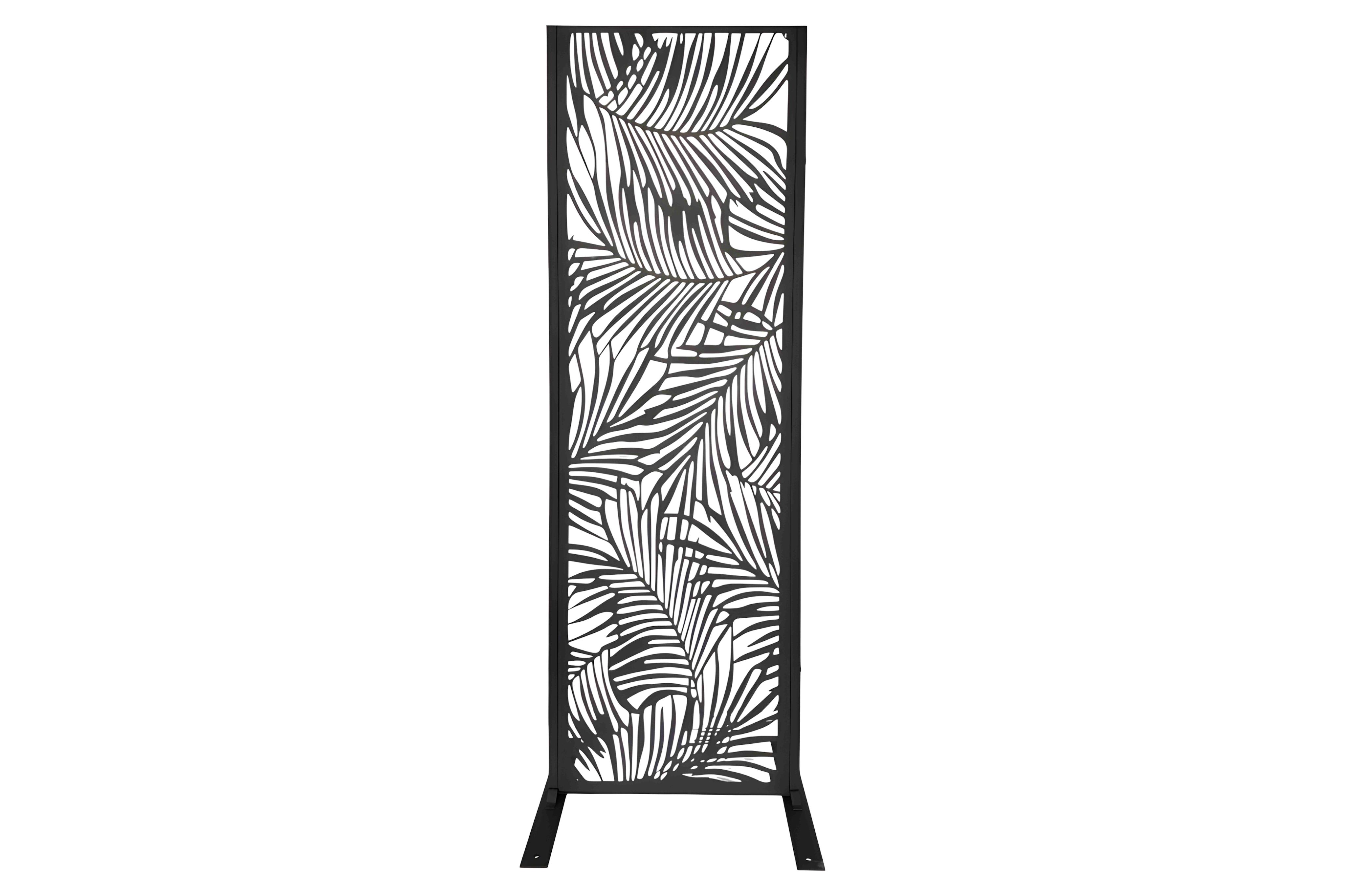 Dekoratives Metallpaneel Metallsichtschutzwand ca. 150 x 50 cm - Schwarz Flieder