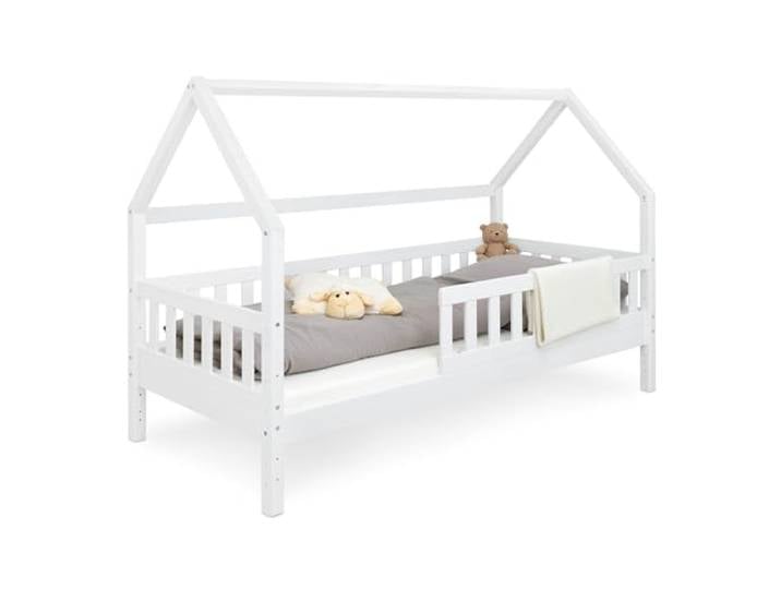 Ehrenkind® Hausbett Lille Kinderbett mit abnehmbaren Rausfallschutz aus Massivholz FSC® zertifziert Hausbett 80x160 Kinderbett 80x160 Weiß