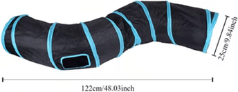 Inspire Picks Rainbow Hide Collapsible Cat Tunnel Toy For Indoor Cats b2