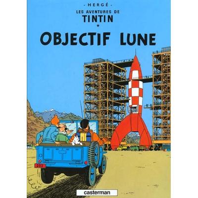 Objectif Lune = Destination Moon, Gebundene Ausgabe von Hergé, Casterman