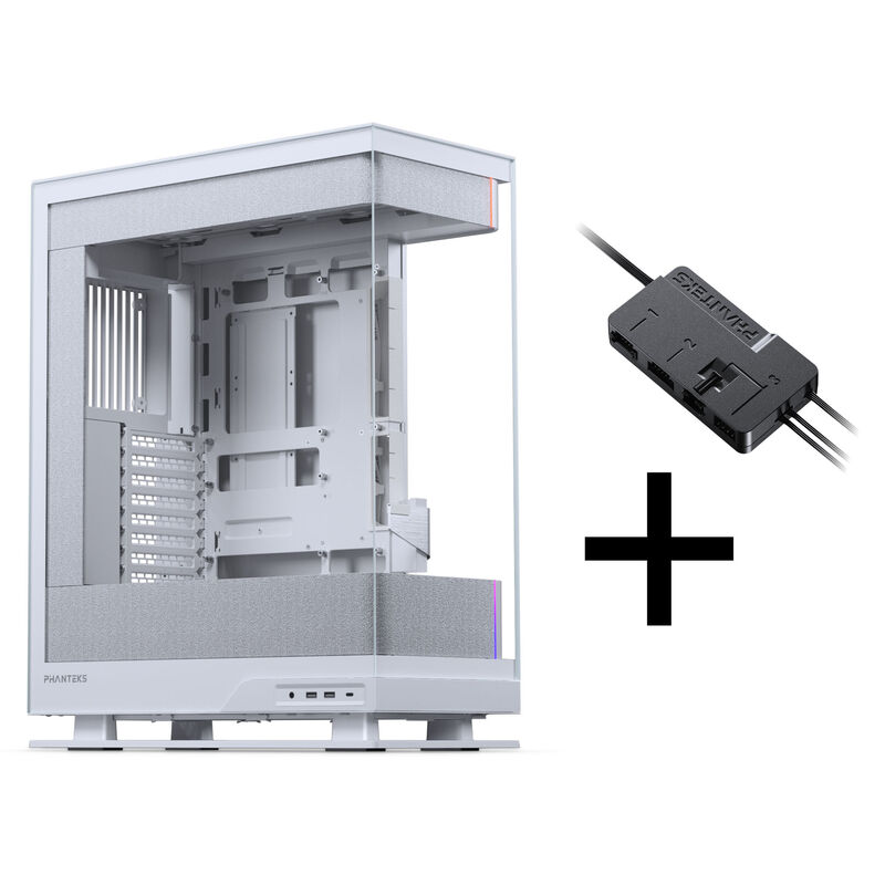 Phanteks Evolv X2 Matrix Gehäuse-Bundle, Midi-Tower, E-ATX, Tempered Glass + Nxlinq V2 HUB - weiß