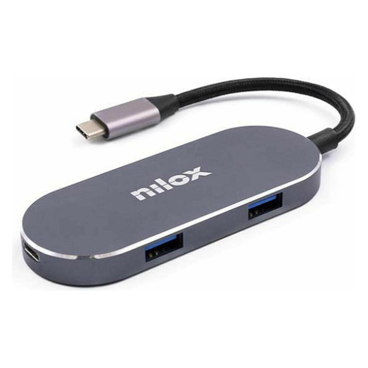 Nilox MINI DOCKING STATION HDMI 3USB PD USB 3.2 Gen 1 (3.1 Gen 1) Typ-C Silber (USB-C, 5 Ports) (NXDSUSBC01)