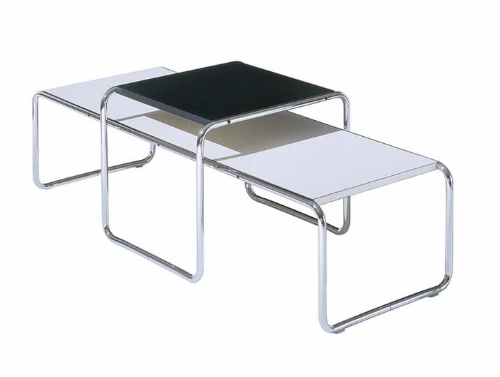 Couch-Tisch Laccio Table Knoll International schwarz, Designer Marcel Breuer, 136x34x48 cm