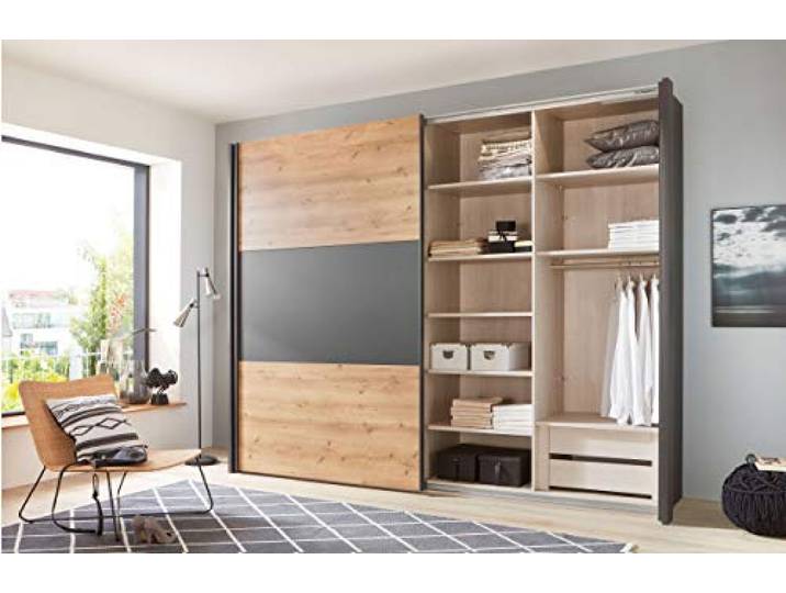 WIEMANN Inneneinteilung für Kleiderschrank, Zubehör Set für Schlafzimmerschrank, Einlegeböden, Schubkasteneinsatz, Organizer, Treeline
