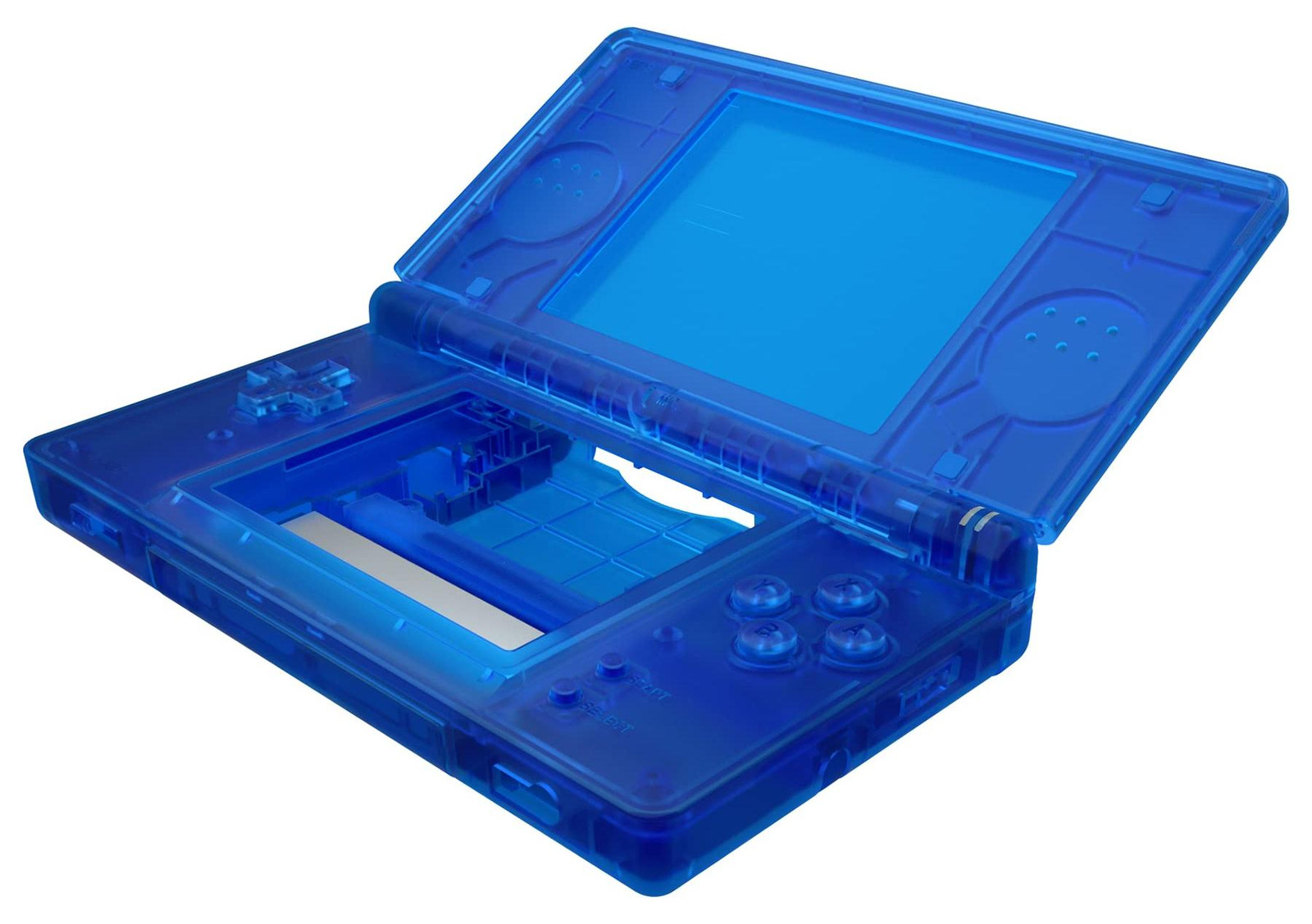 Selius Hoes Cover Knoppen Vervanging voor Nintendo DS Lite - Helder Blauw