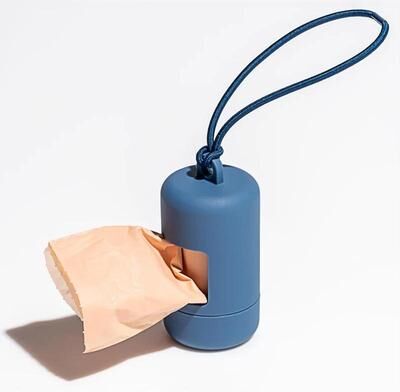 United Navy Blue Dog Poop Bag Dispenser Portable Dog Waste Bag Holder For Walks navy Blue