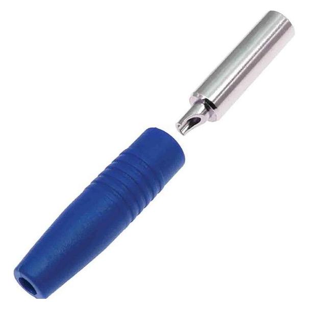RS PRO 4 mm Bananenbuchse Blau, Kontakt vernickelt, 30V / 24A, Lötanschluss (2080247)
