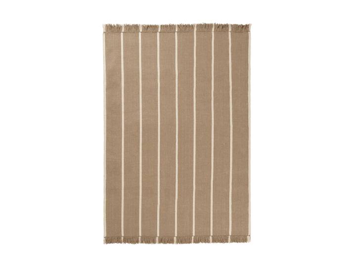 Ferm Living Tapis Calm kelim Dark Sand, Off-white, 140x200 cm