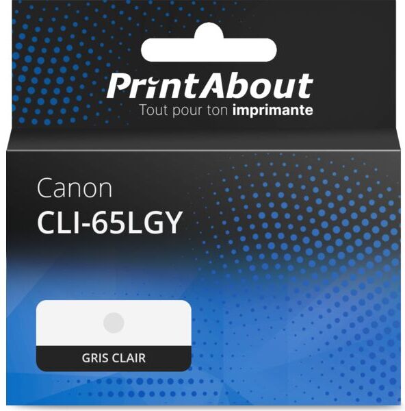 PrintAbout Cartouche compatible Canon CLI-65LGY - Gris clair Gris clair