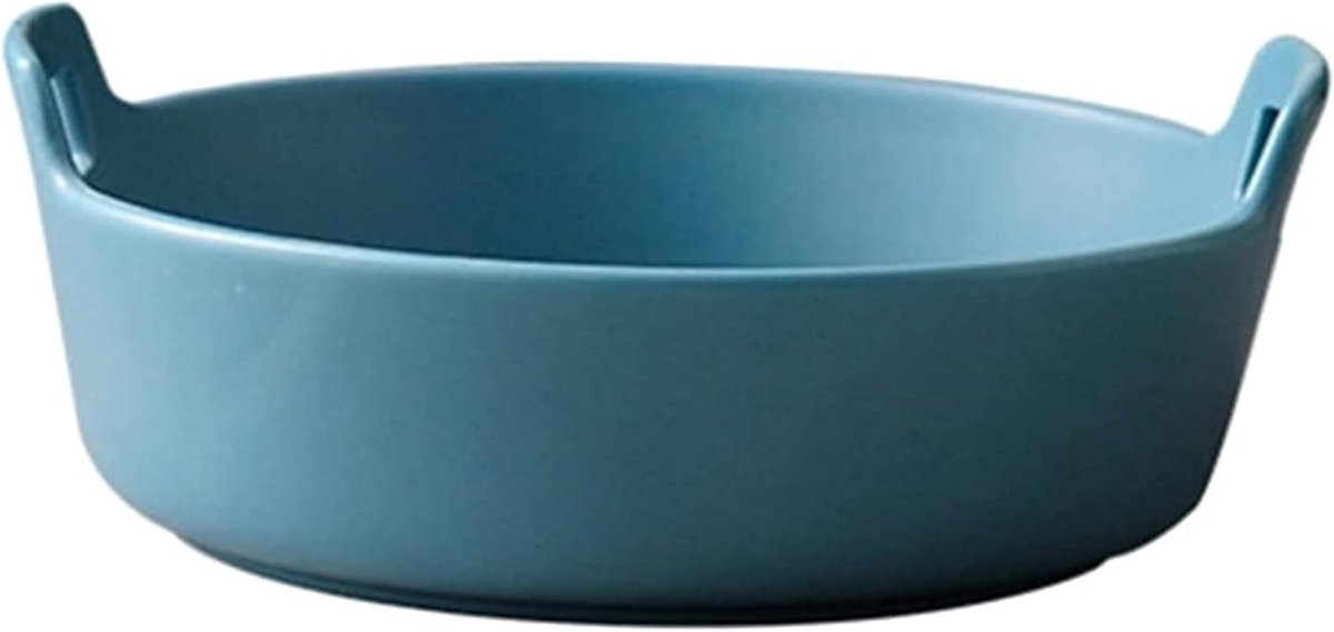Blauwe multifunctionele fruitschaal en dessertkom met stevige voet, 23 cm