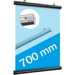 Posterklemmschienen Aluminium, aufklappbar schwarz | 700 mm