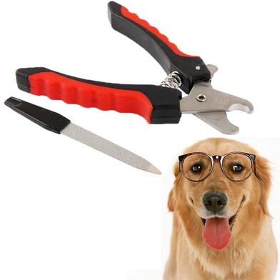 Snug & Styled Professional Pet Nail Clippers With Safety Guard & Nail File For Dogs And Cats small