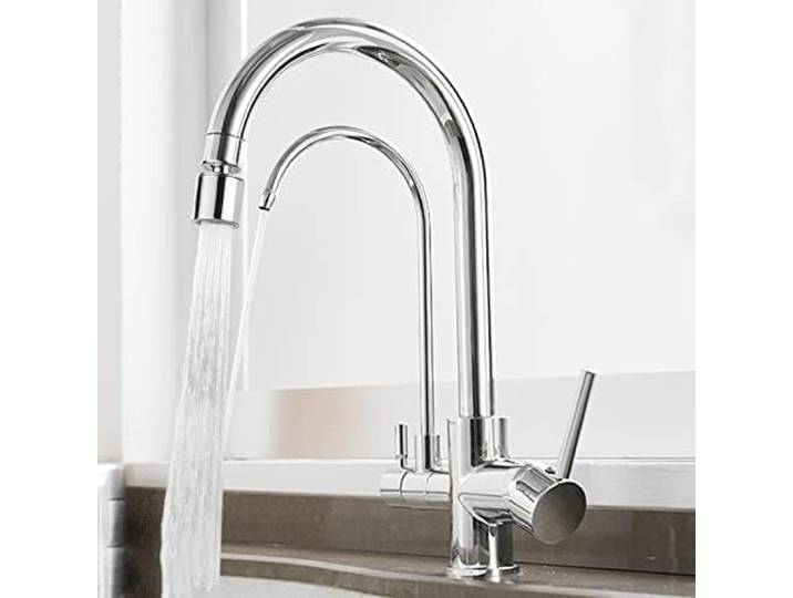 SWENEEN 3-In-1 Küchenarmatur Mit 3-In-1-Wasserfilter, 360°-Schwenkarm, Einzelmodus Für Reines Trinkwasser, Ideal Für Die Heimische Küche, Chrom-2-Modus,Chrome-2 Mode