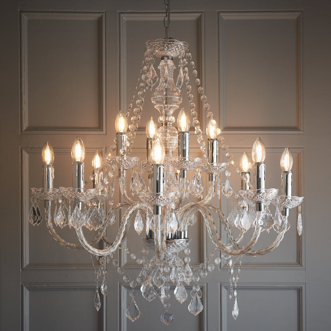 Etta Avenue Atticus Candle Style Chandelier Clear Acrylic 103cm H X 78cm W X 78cm D