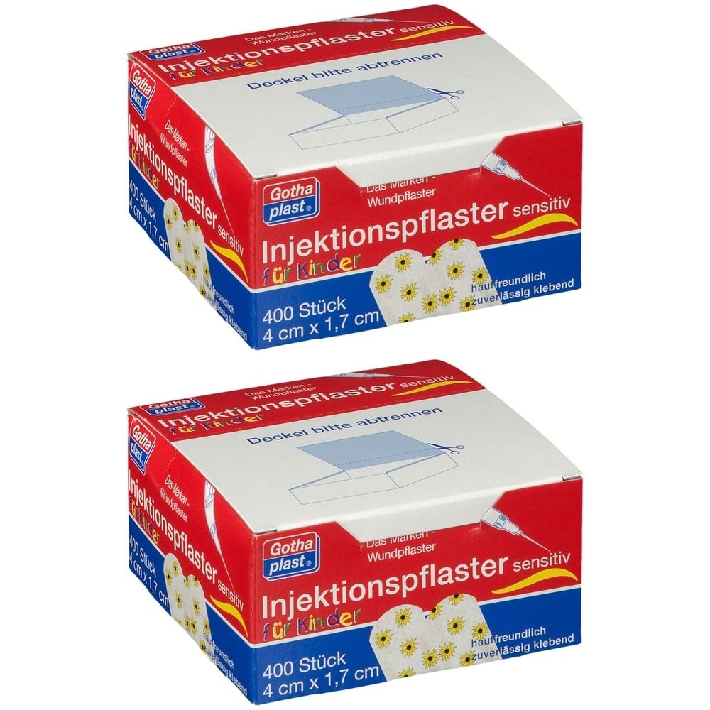 Gothaplast Injektionspfl.Kinder Blume 1,7x4 cm 2x 2x400 St Pflaster