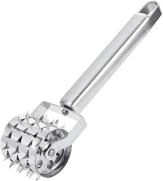 Benza Ibenzoa RVS vleesroller met ergonomische handgreep, 19 cm