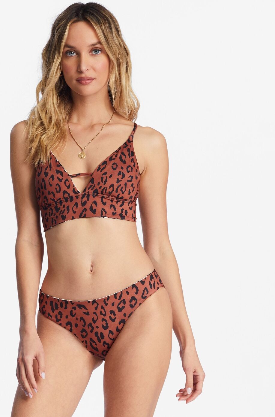 Triangel-Bikini-Top BILLABONG "Spotted In Paradise", Damen, Gr. XS, bunt (multi), Obermaterial: 85% Polyester, 15% Elasthan., Bikini-Oberteile Triangel-Bikini-Top multi XS