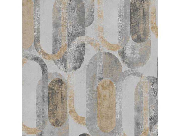 Sublime Vliestapete Ovale Formen 1000x52cm, Sandfarben, Papier, Kunststoff, Grafikmuster, Rechteckig, 52x1000 cm, Tapeten & Wandverkleidungen, Vliestapeten