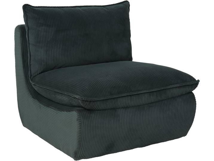 Loungesessel HELA RHODOS , grün, B:74cm H:77cm T:87cm, Microfaser Breitcord;Polyester;Polyamid, Sessel, Sessel;gepolstert;aufgesetztes Kissen;Microfaser;Breitcord