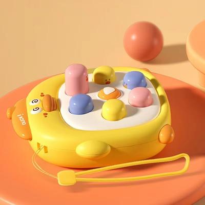 Inspired Finds Cartoon Whack A Mole Montessori Baby Knocking Toy yellow