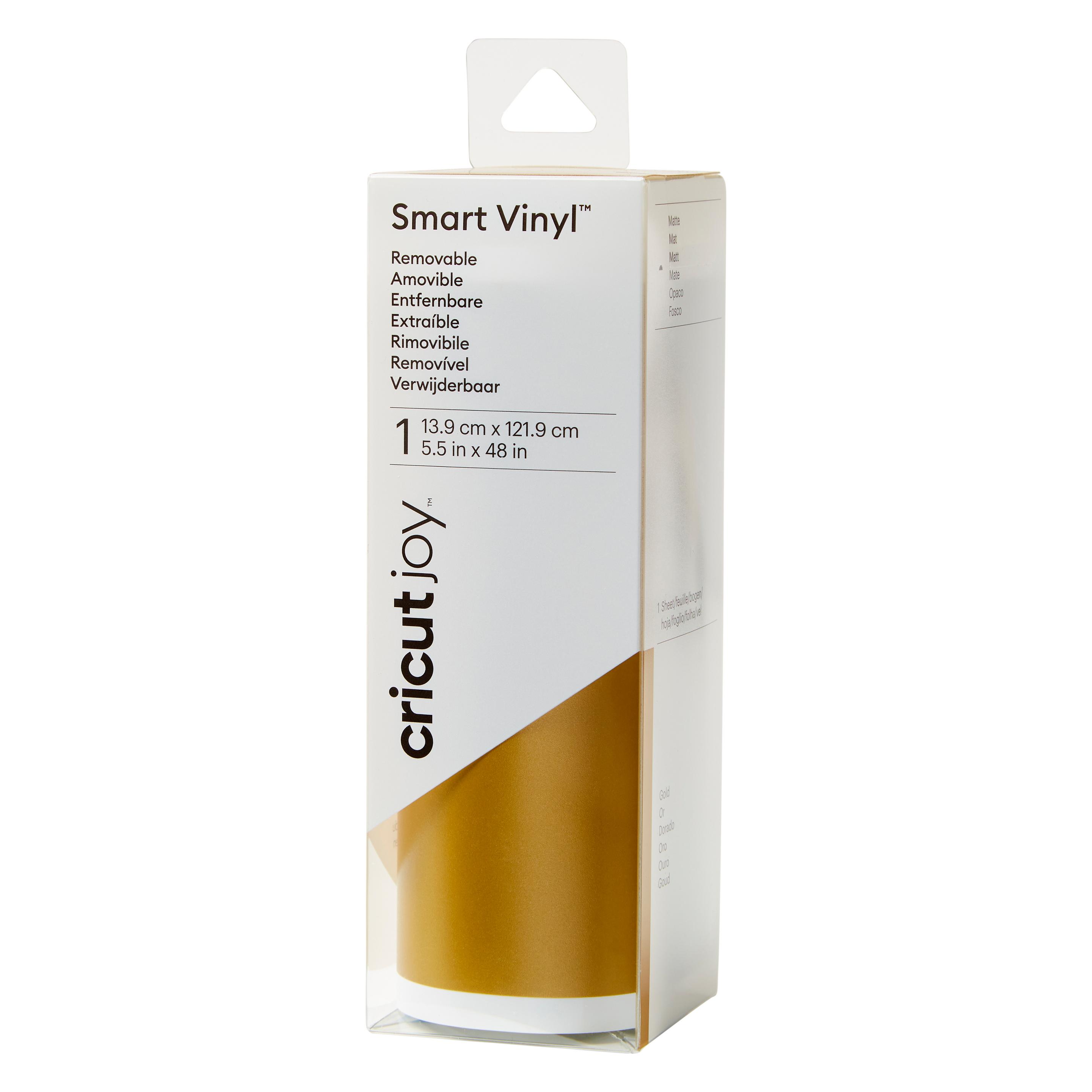 Cricut Vinylfolie Joy 13.9 cm x 121.9 cm Ablösbar, Gold (2008041)