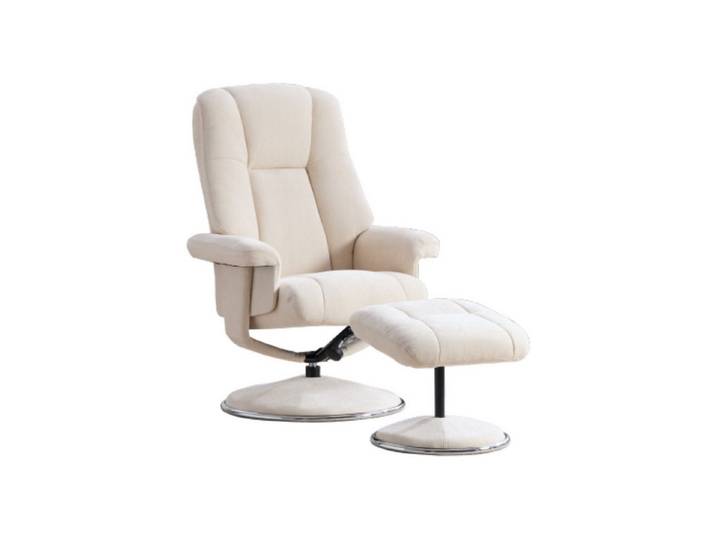ANYSUN Relaxsessel Mit Hocker, 360° drehbar, Chenille-Bezug, verstellbare Rückenlehne (2-teiliges Set: Relaxsessel mit Hocker), Bis 115 kg belastbar, hohe Rückenlehne & Seitentasche fürs Wohnzimmer