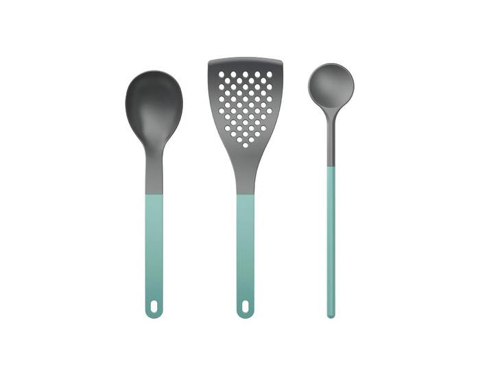 Kochbesteck-Set Rosti Optima 3-tlg. , grau (grün), Nylon, Kochbesteck-Sets, Kochbesteck-Set, Küchenhelfer-Set 3-tlg. aus Nylon, hitzebeständig bis 220 C