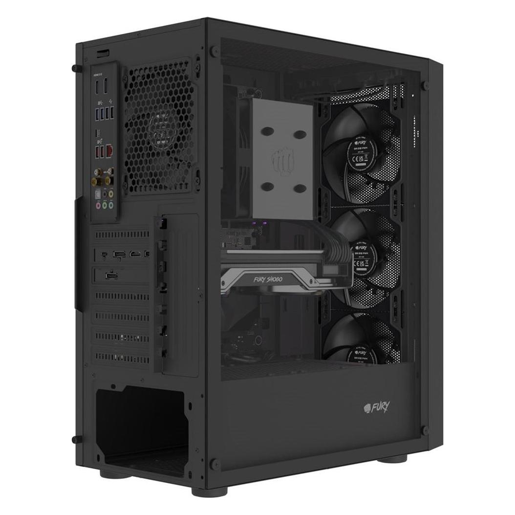 Fury Obudowa Shobo Sh8f Midi Tower Z Oknem Czarna (ATX, mATX, Mini-ITX) (NFO-2401)