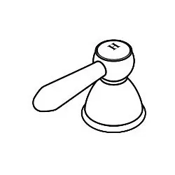 hansgrohe Warmwasserhebelgriff Axor Carlton 17295120 chrom/Porzellan