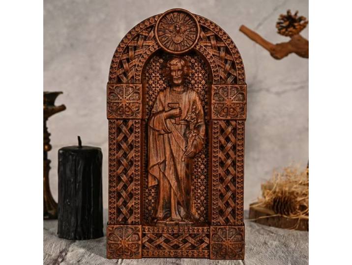Ornements de bureau sculptés en bois massif Vintage, décorations de scène de vie pour la maison