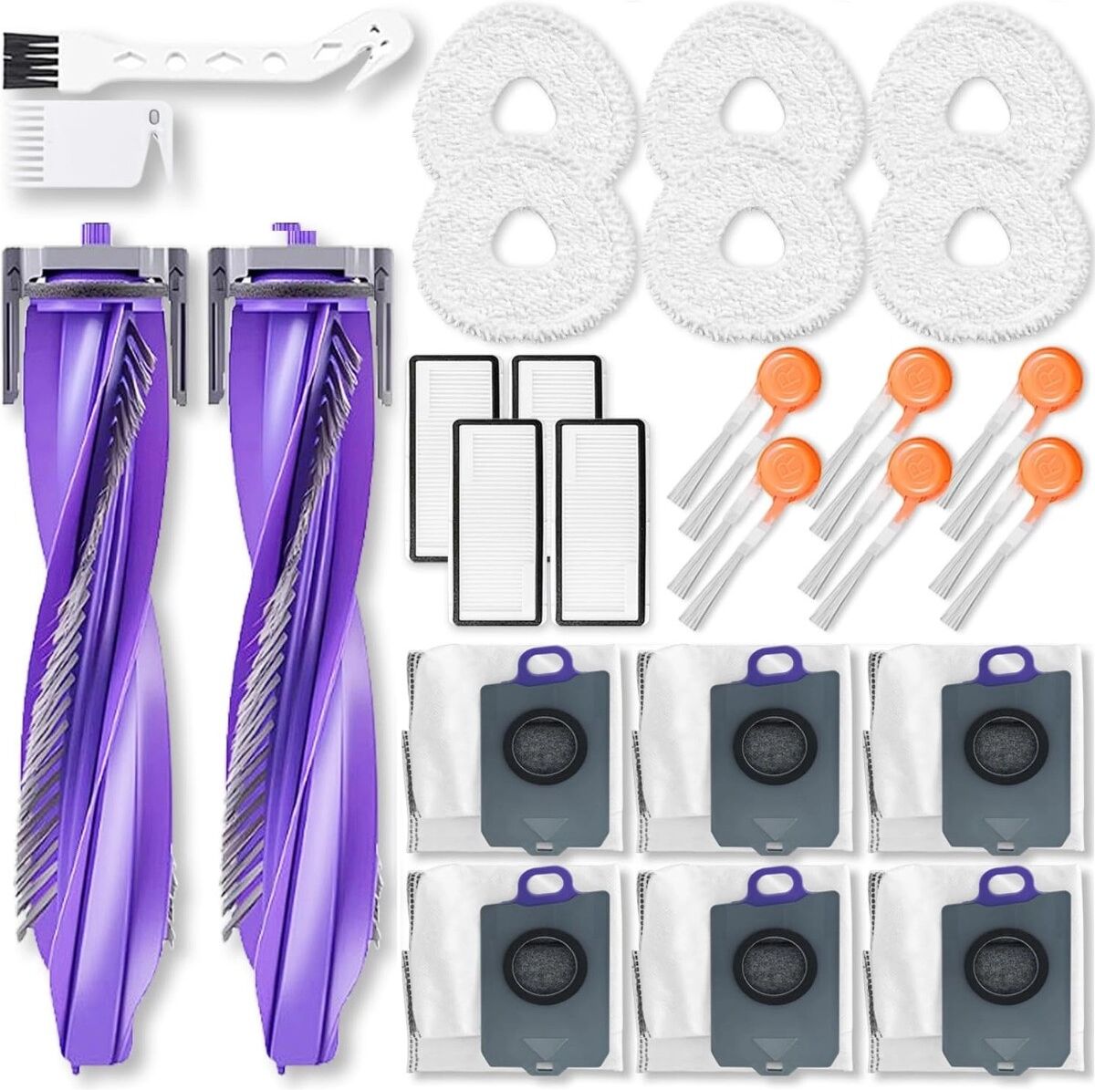 INF Kit d'accessoires de remplacement compatible avec Narwal Freo X10 Pro pour aspirateur robot