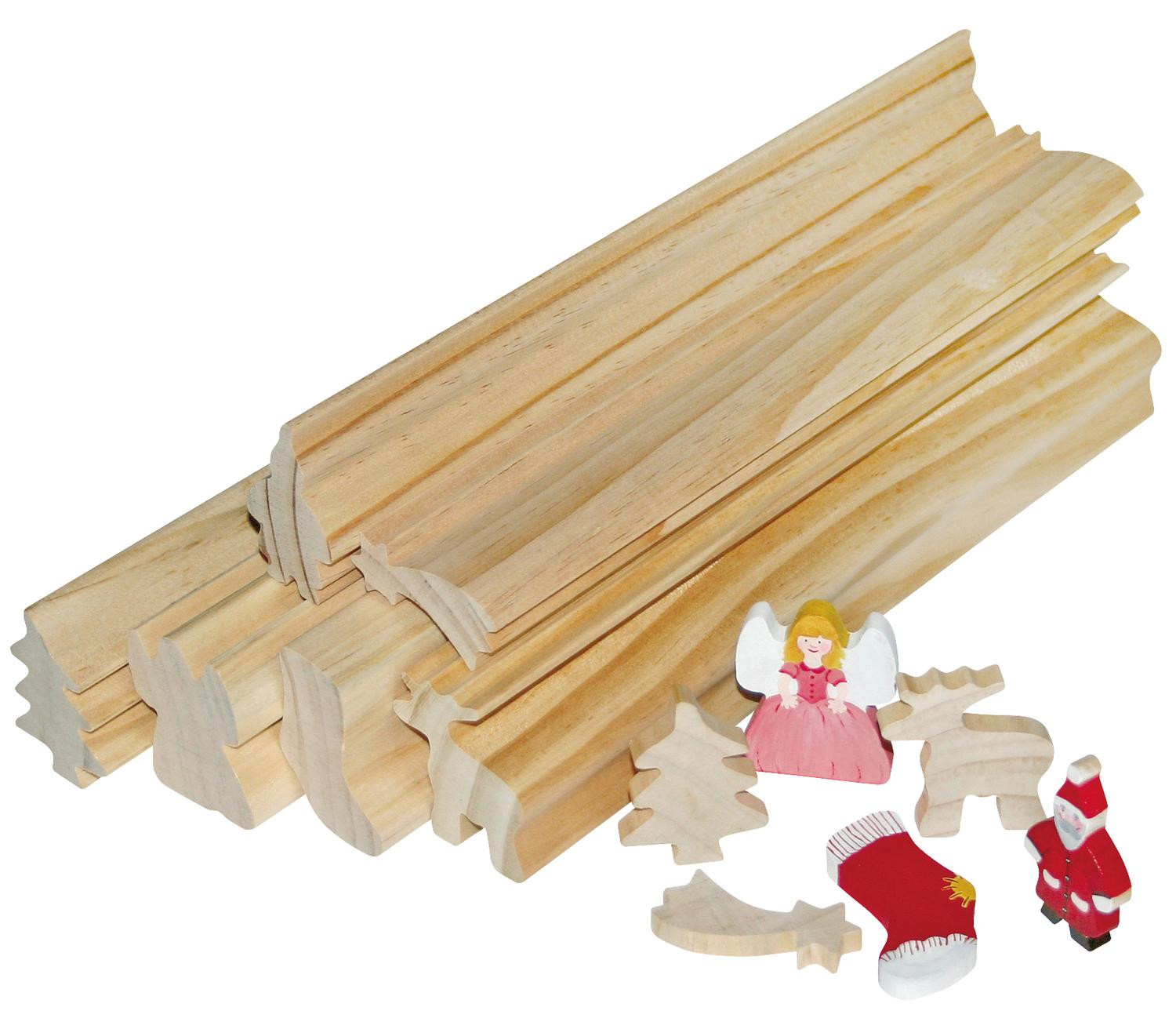 Weplay Houten kerstdecoratie- en knutselstokjes - Decoratie- en hobby set