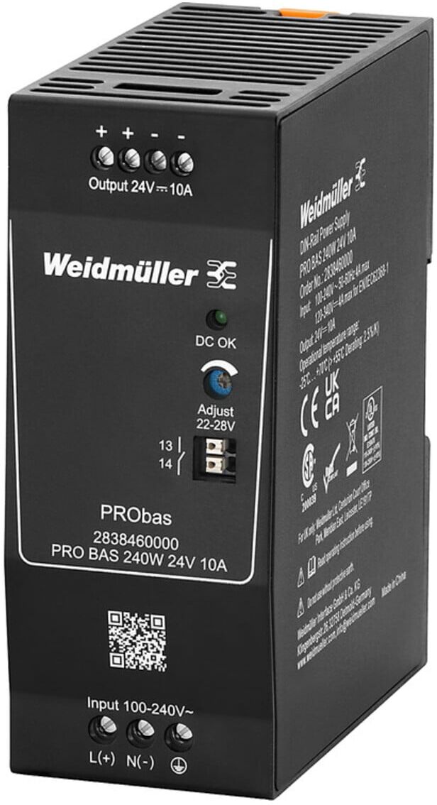 Weidmüller Stromversorgung PRO BAS 240W 24V DC 10A Schraubanschluss (2838460000)