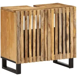 vidaXL, Waschbeckenunterschrank, Pagonin (Raues Mango-Massivholz) (62 x 34 x 58 cm)