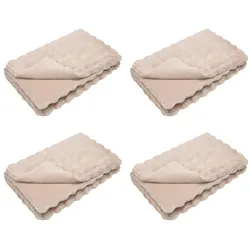 vidaXL Kunstfell Kaninchenfell Decke Olite 4 pcs Beige 130 x 150 cm