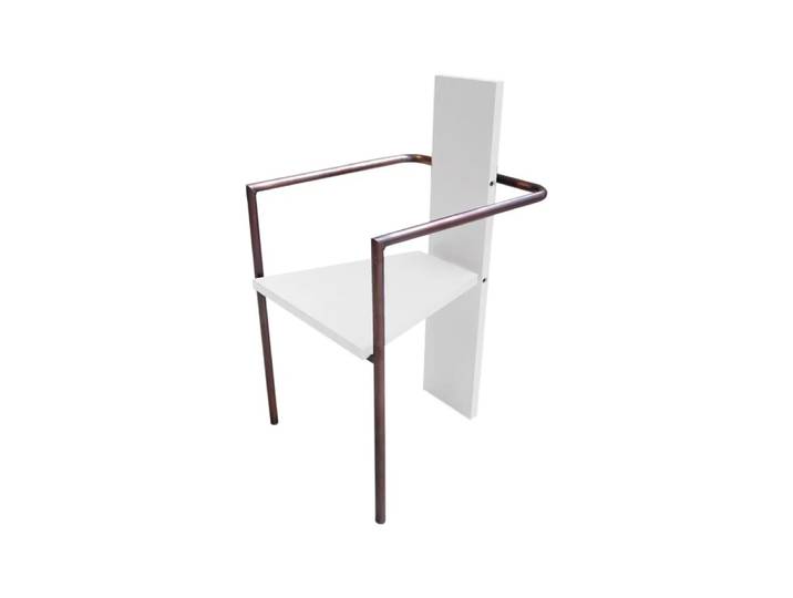 Källemo Fauteuil Concrete Blanc-piètement cuivré