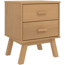 vidaXL Nachttisch OLDEN Braun Massivholz Kiefer