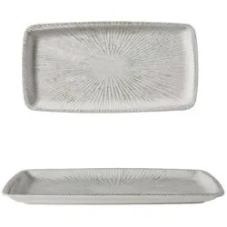 GÜRAL Porselen GÜRAL Arnim Orlando Platte, Bone Porzellan, 33x15cm, rechteckig, Creme, 6er Set