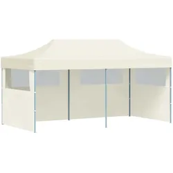 vidaXL Pop-Up-Partyzelt Faltbar Creme 3×6 m