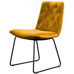 STUHL NEW CHARME Gelb Velvet (1er-Set)